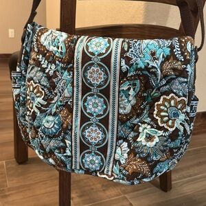 Vera Bradley Java Blue Laptop/CrossBody Bag